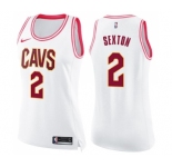 Women's Nike Cleveland Cavaliers #2 Collin Sexton Swingman White Pink Fashion NBA Jersey