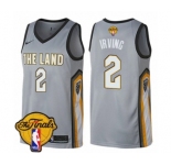 Women's Nike Cleveland Cavaliers #2 Kyrie Irving Swingman Gray 2018 NBA Finals Bound NBA Jersey - City Edition
