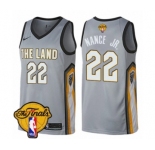 Women's Nike Cleveland Cavaliers #22 Larry Nance Jr. Swingman Gray 2018 NBA Finals Bound NBA Jersey - City Edition