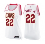 Women's Nike Cleveland Cavaliers #22 Larry Nance Jr. Swingman White Pink Fashion NBA Jersey