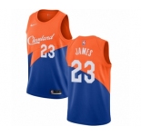 Women's Nike Cleveland Cavaliers #23 LeBron James Swingman Blue NBA Jersey - City Edition