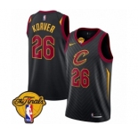 Women's Nike Cleveland Cavaliers #26 Kyle Korver Authentic Black 2018 NBA Finals Bound NBA Jersey Statement Edition