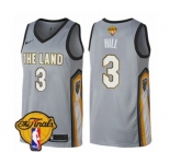 Women's Nike Cleveland Cavaliers #3 George Hill Swingman Gray 2018 NBA Finals Bound NBA Jersey - City Edition
