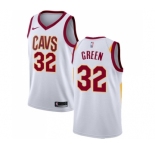 Women's Nike Cleveland Cavaliers #32 Jeff Green Swingman White Home NBA Jersey - Association Edition