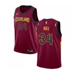 Women's Nike Cleveland Cavaliers #34 Tyrone Hill Swingman Maroon Road NBA Jersey - Icon Edition