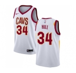 Women's Nike Cleveland Cavaliers #34 Tyrone Hill Swingman White Home NBA Jersey - Association Edition