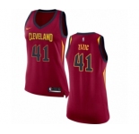 Women's Nike Cleveland Cavaliers #41 Ante Zizic Authentic Maroon NBA Jersey - Icon Edition