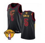 Women's Nike Cleveland Cavaliers #5 J.R. Smith Authentic Black 2018 NBA Finals Bound NBA Jersey Statement Edition