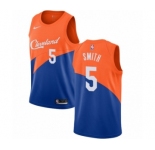 Women's Nike Cleveland Cavaliers #5 J.R. Smith Swingman Blue NBA Jersey - City Edition