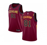 Women's Nike Cleveland Cavaliers #81 Jose Calderon Swingman Maroon Road NBA Jersey - Icon Edition