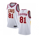 Women's Nike Cleveland Cavaliers #81 Jose Calderon Swingman White Home NBA Jersey - Association Edition
