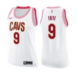 Women's Nike Cleveland Cavaliers #9 Channing Frye Swingman White Pink Fashion NBA Jersey