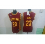 women nba cleveland cavaliers #23 james red jerseys