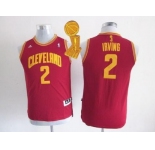 NBA Youth Cleveland Cavaliers #2 Kyrie Irving Red The Champions Patch Stitched Jerseys
