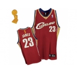 NBA Youth Cleveland Cavaliers #23 LeBron James Red The Champions Patch Stitched Jerseys