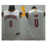 NBA Youth Revolution 30 Cleveland Cavaliers #0 Kevin Love White The Champions Patch Stitched Jerseys