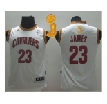 NBA Youth Revolution 30 Cleveland Cavaliers #23 LeBron James White The Champions Patch Stitched Jerseys