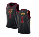 Youth Nike Cleveland Cavaliers #1 Rodney Hood Authentic Black NBA Jersey Statement Edition
