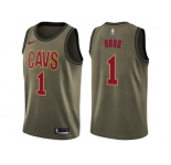 Youth Nike Cleveland Cavaliers #1 Rodney Hood Green Salute to Service NBA Swingman Jersey