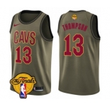 Youth Nike Cleveland Cavaliers #13 Tristan Thompson Swingman Green Salute to Service 2018 NBA Finals Bound NBA Jersey