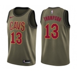 Youth Nike Cleveland Cavaliers #13 Tristan Thompson Swingman Green Salute to Service NBA Jersey