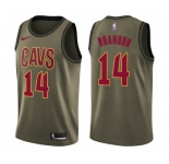 Youth Nike Cleveland Cavaliers #14 Terrell Brandon Swingman Green Salute to Service NBA Jersey