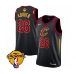 Youth Nike Cleveland Cavaliers #26 Kyle Korver Authentic Black 2018 NBA Finals Bound NBA Jersey Statement Edition