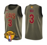 Youth Nike Cleveland Cavaliers #3 George Hill Swingman Green Salute to Service 2018 NBA Finals Bound NBA Jersey