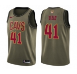 Youth Nike Cleveland Cavaliers #41 Ante Zizic Swingman Green Salute to Service 2018 NBA Finals Bound NBA Jersey