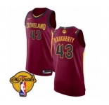 Youth Nike Cleveland Cavaliers #43 Brad Daugherty Authentic Maroon 2018 NBA Finals Bound NBA Jersey - Icon Edition