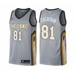 Youth Nike Cleveland Cavaliers #81 Jose Calderon Swingman Gray NBA Jersey - City Edition