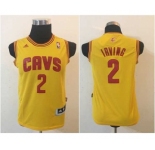 youth nba cleveland cavaliers #2 irving yellow[revolution 30 swingman]