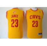 youth nba cleveland cavaliers #23 james yellow[revolution 30 swingman]