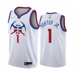 Denver Nuggets #1 Michael Porter Jr. White NBA Swingman 2020-21 Earned Edition Jersey
