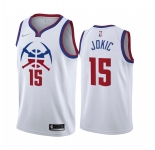 Denver Nuggets #15 Nikola Jokic White NBA Swingman 2020-21 Earned Edition Jersey