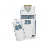 Men Adidas Denver Nuggets #20 Tyler Lydon Swingman White Home NBA Jersey