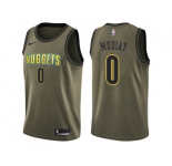 Men Nike Denver Nuggets #0 Emmanuel Mudiay Green Salute to Service NBA Swingman Jersey