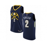 Men Nike Denver Nuggets #2 Alex English Authentic Navy Blue NBA Jersey - City Edition
