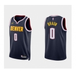 Men's Denver Nuggets #0 Christian Braun Navy 2022 Icon Edition Stitched Jersey