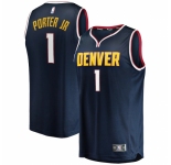 Men's Denver Nuggets #1 Michael Porter Jr. Fanatics Branded Navy 2020-21 Fast Break Replica Jersey