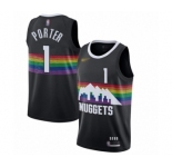 Men's Denver Nuggets #1 Michael Porter Swingman Black Basketball Jersey - 2019-20 City Edition