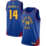 Men's Denver Nuggets #14 DaRon Holmes II Blue 2024 Draft Statement Edition Stitched Basketball Jersey