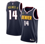 Men's Denver Nuggets #14 DaRon Holmes II Navy 2024 Draft Icon Edition Stitched Basketball Jersey