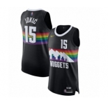Men's Denver Nuggets #15 Nikola Jokic Authentic Black Basketball Jersey - 2019-20 City Edition
