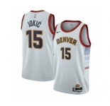 Men's Denver Nuggets #15 Nikola Jokic Gray 2022-23 City Edition Stitched Jersey