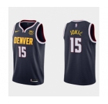 Men's Denver Nuggets #15 Nikola Jokic Navy Icon Edition Stitched Jersey