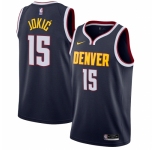 Men's Denver Nuggets #15 Nikola Jokic Nike Navy 2020-21 Swingman Jersey