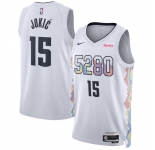 Men's Denver Nuggets #15 Nikola Jokic White 2024-25 City Edition Stitched Basketball Jersey