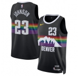 Men's Denver Nuggets #23 Cameron Johnson Black 2025-26 City Edition Stitched Basketball Jersey
