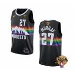 Men's Denver Nuggets #27 Jamal Murray Black 2023 Finals City Edition Stitched Basketball Jersey